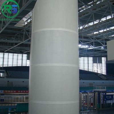 External Decoration Aluminium Panel For Wall 2.0mm Curved Column Seamed Cover